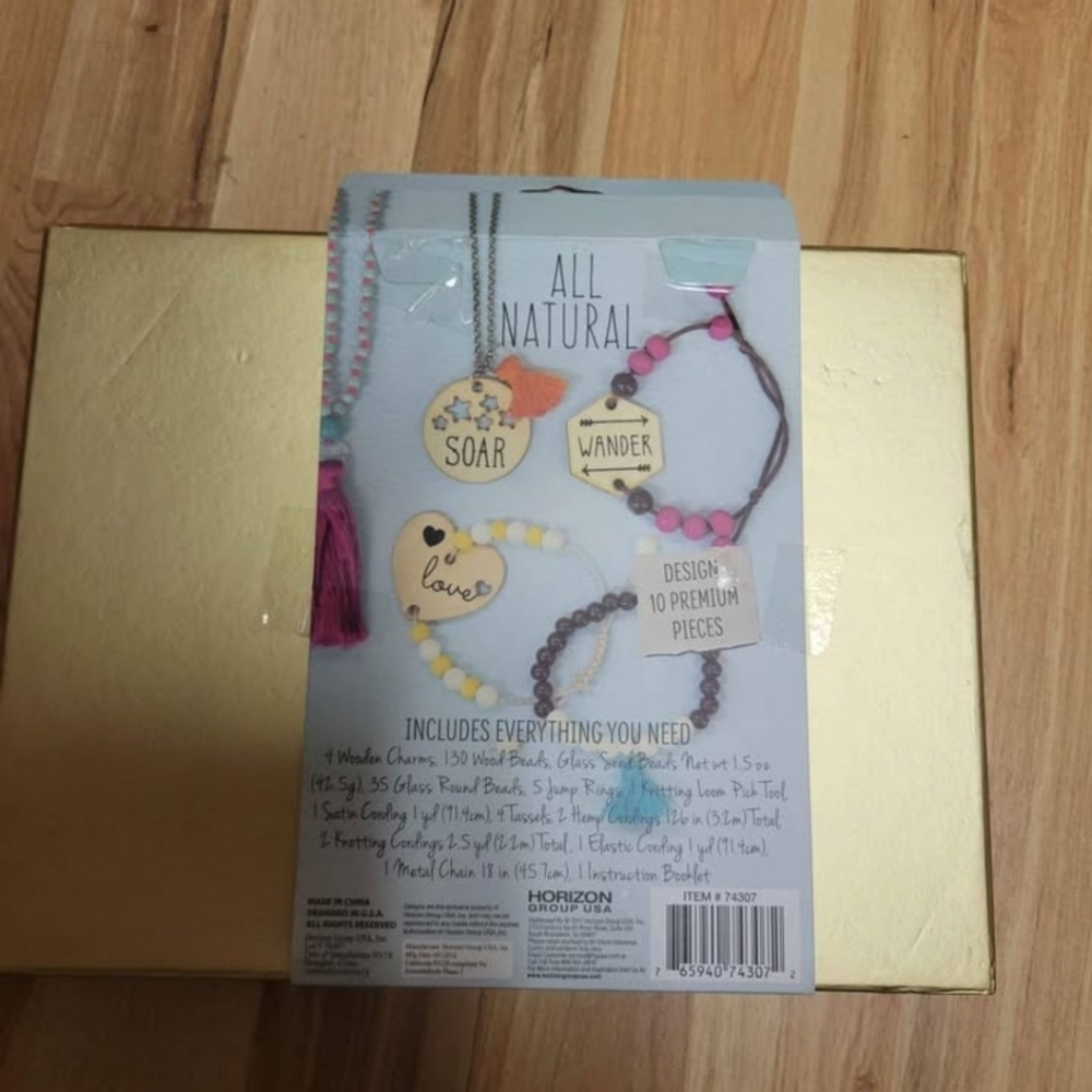 New! STMT DIY Wooden charm & Tassel Jewelry Art & Craft Kit by Horizon Group USA - Picture 3 of 4